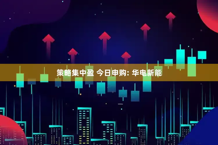 策略集中盈 今日申购: 华电新能