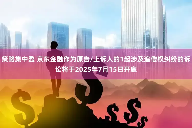 策略集中盈 京东金融作为原告/上诉人的1起涉及追偿权纠纷的诉讼将于2025年7月15日开庭