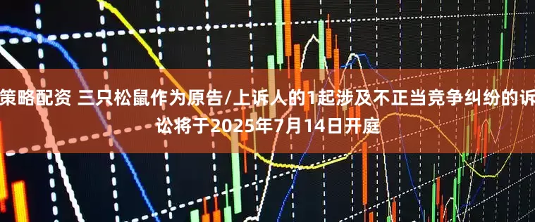 策略配资 三只松鼠作为原告/上诉人的1起涉及不正当竞争纠纷的诉讼将于2025年7月14日开庭