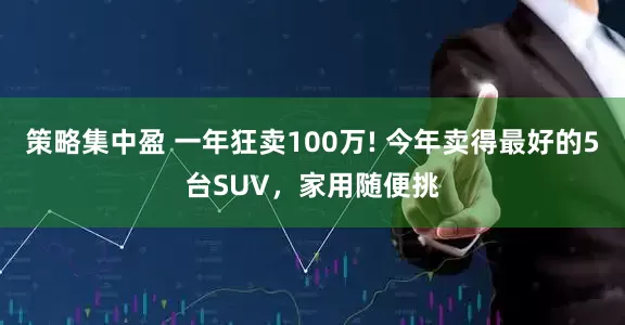 策略集中盈 一年狂卖100万! 今年卖得最好的5台SUV，家用随便挑